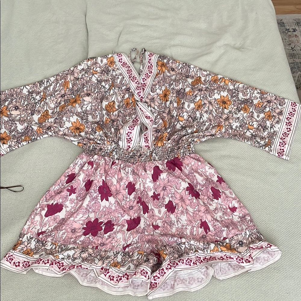SundayUp Floral Jumpsuit - Pink and Orange (from Naomi - Southern Charm- store)